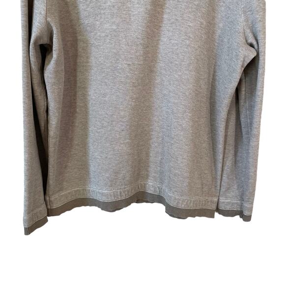 BANANA REPUBLIC Mens 100% Cotton Quarter Zip Knit Sweater Beige Size XL Pullover - Picture 5 of 11